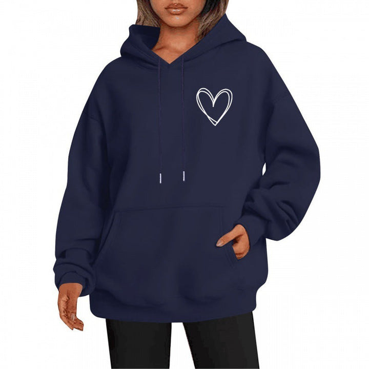 Levoire | Hoodie Décontracté À Manches Longues Bleu marine
