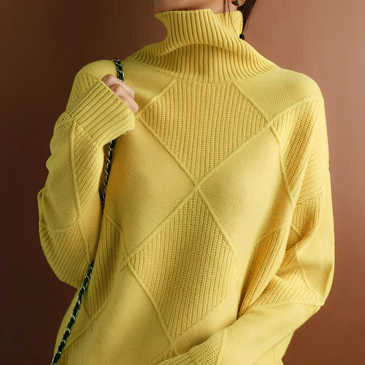 Levoire | Cardigan Avec Col Montant Jaune