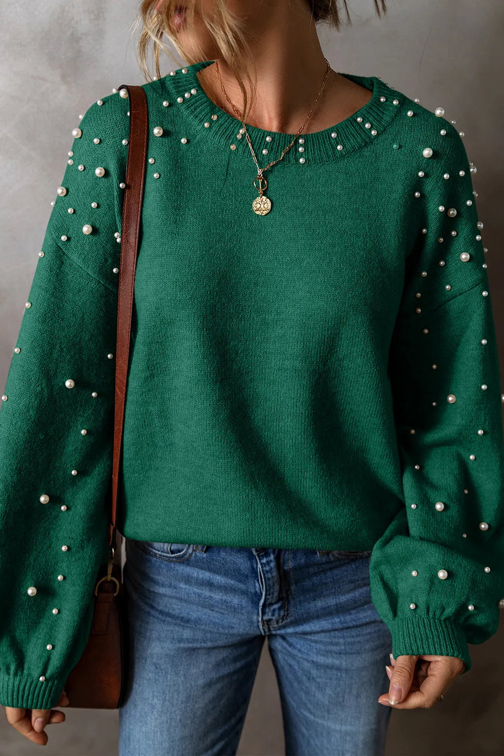Levoire | Pull D'Hiver Simple Et Sophistiqué Vert foncé