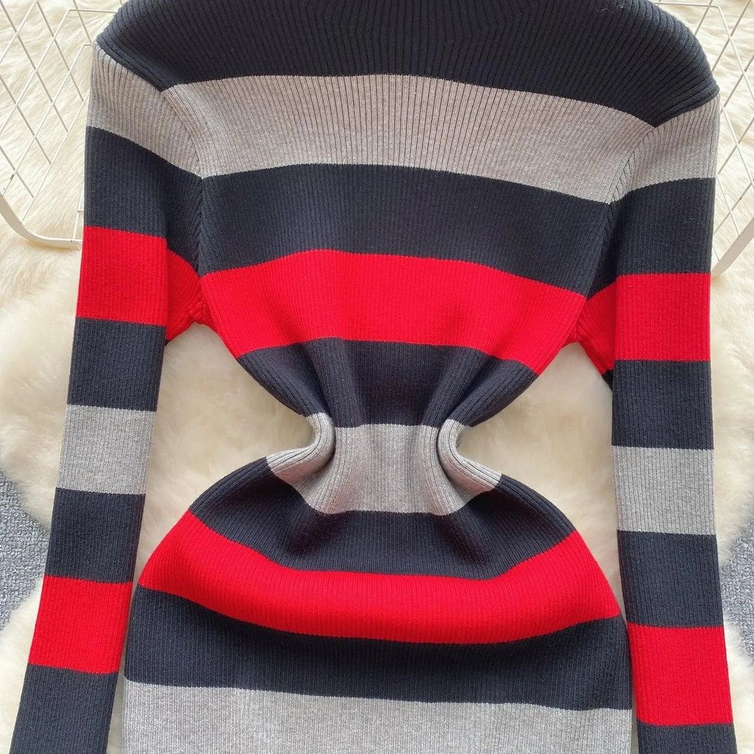 Levoire | Robe en rib pour femmes en couleurs mélangées