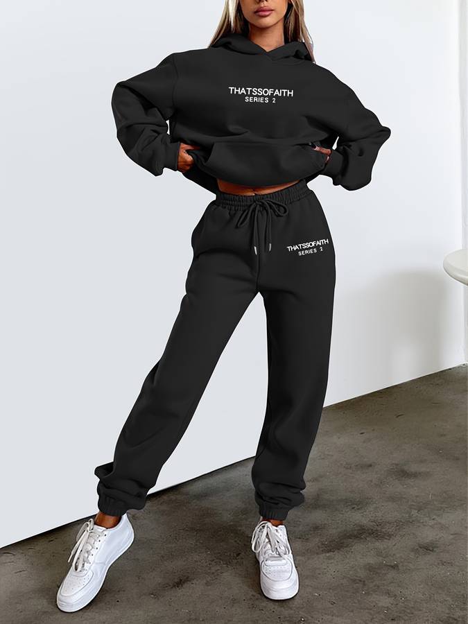 Levoire | Ensemble D'Entraînement Tendance Pour Femmes Noir