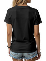 Levoire | T-shirt Rennon femme en coton pur avec un poids à l'arrière Noir