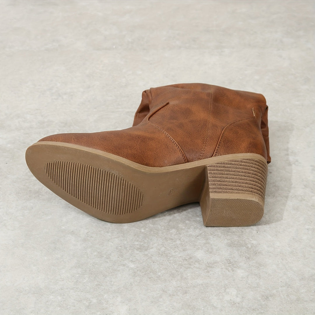 Levoire | Bottes Slouch À Talon Épais Pour Femmes
