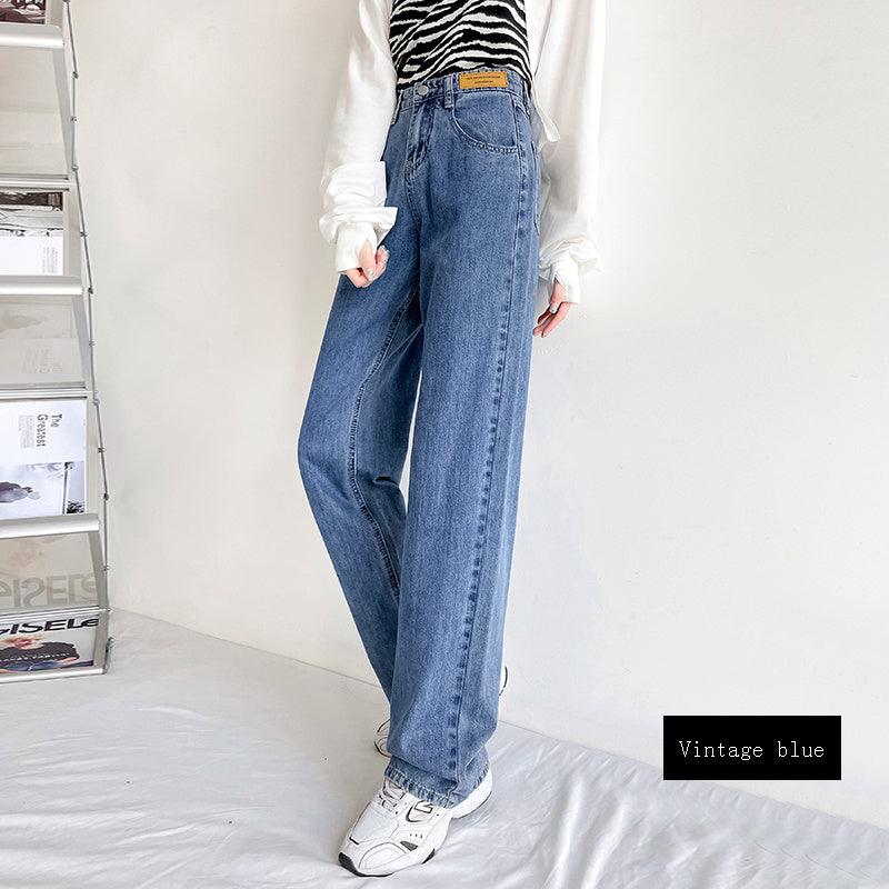 Levoire | Jean Taille Haute À La Mode Pour Femmes Vintage Bleu