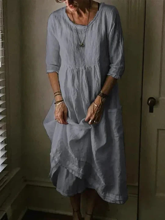 Levoire | Robe D'Été Bleu Ciel Gris