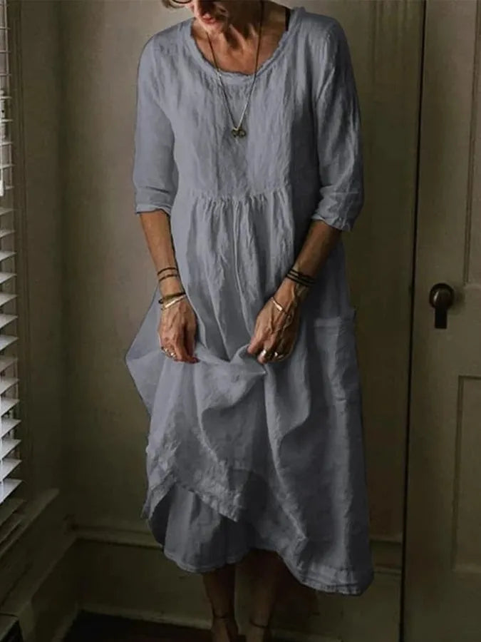 Levoire | Robe En Lin Pour Femmes gris