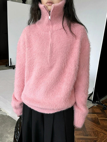 Levoire | Pull En Peluche Avec Fermeture Éclair