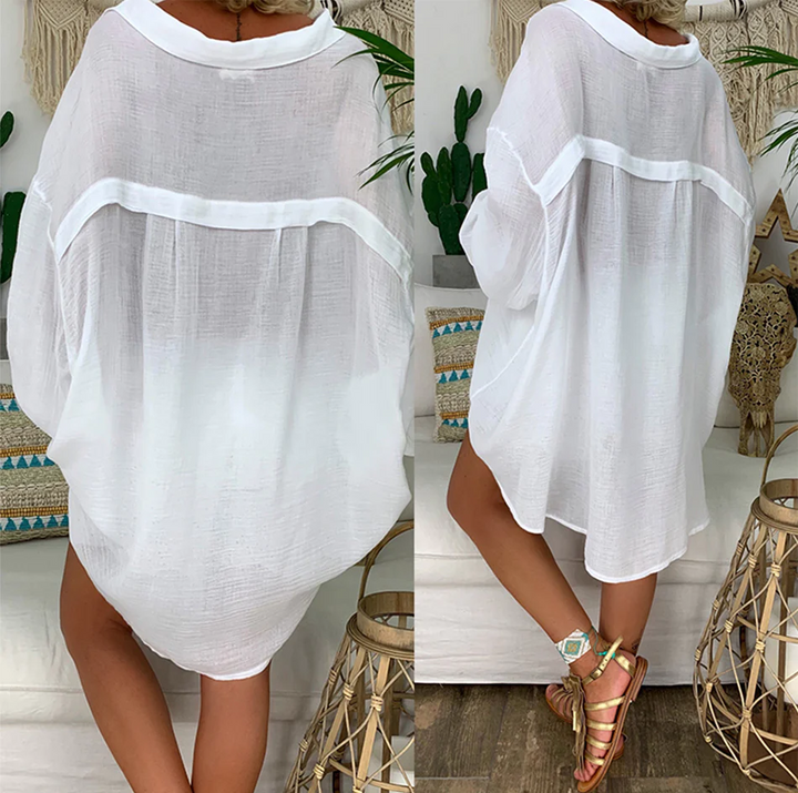 Levoire | Chemise en Lin et Coton avec Patte de Boutonnage