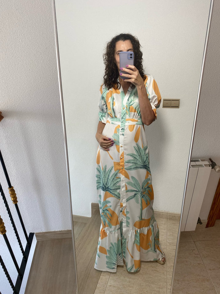 Levoire | Imprimé Court Puffermansjett Maxi Robe