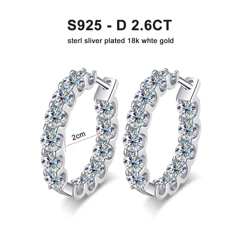 Levoire | Boucles Hoop Moissanite 2,6Ct