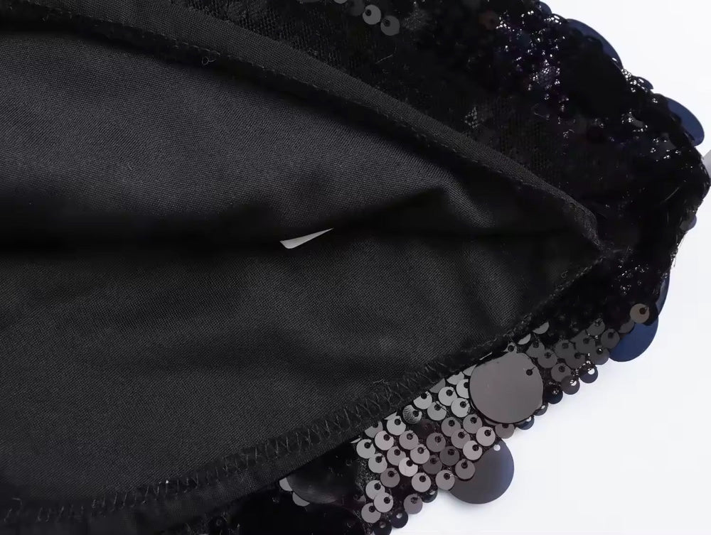 Levoire | Jupe Mini En Sequins Argentés