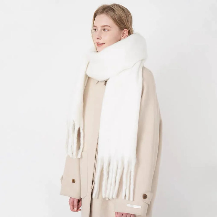 Levoire | Écharpe De Luxe En Cachemire Pour Femme Avec Franges