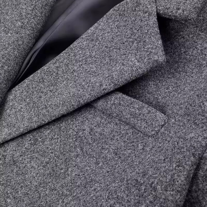 Levoire | Manteau Long Élégant En Gris