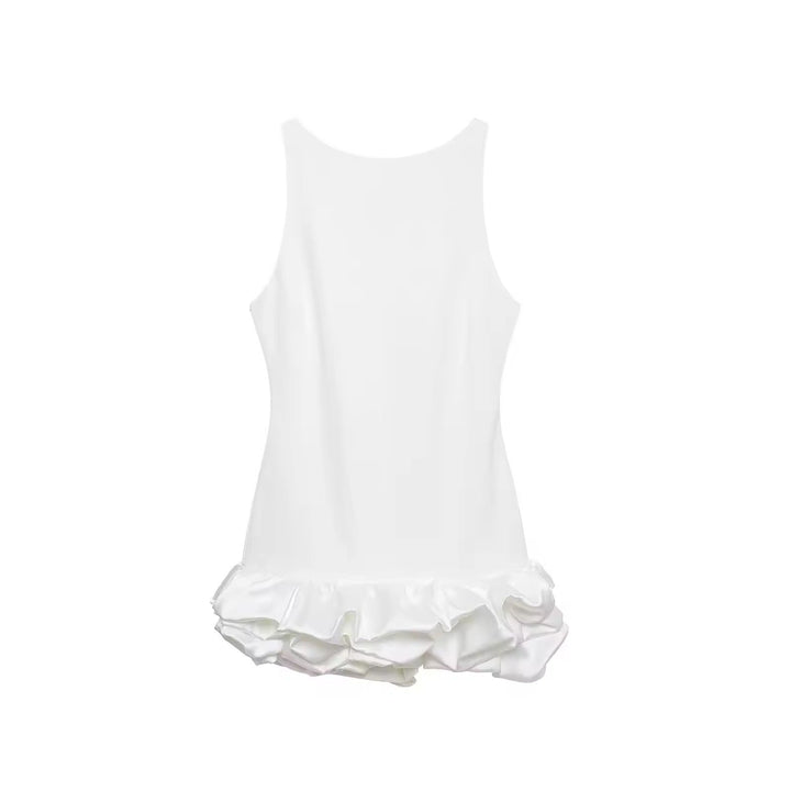 Levoire | Robe Courte Avec Détails Froncés Blanc