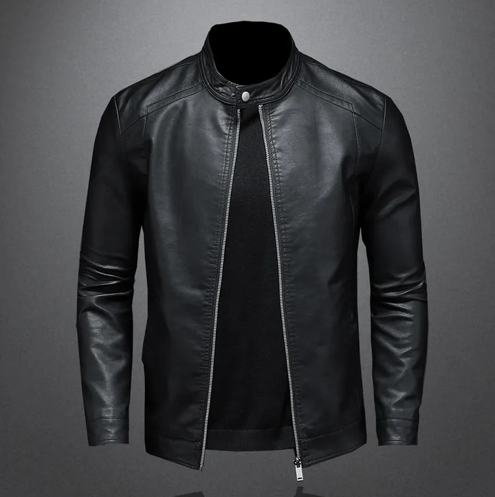 Levoire | Veste en cuir classique Noir