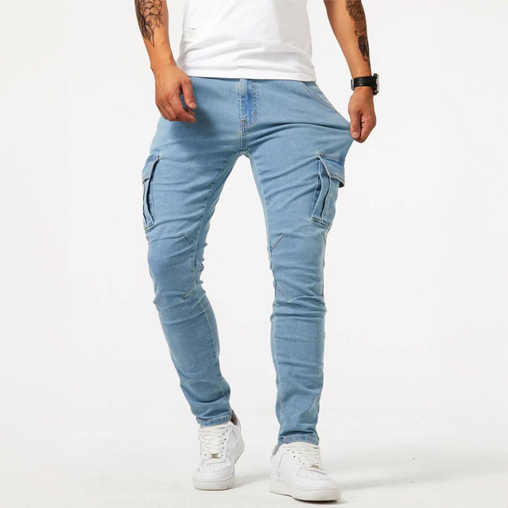 Levoire | Pantalons Cargo Bleu