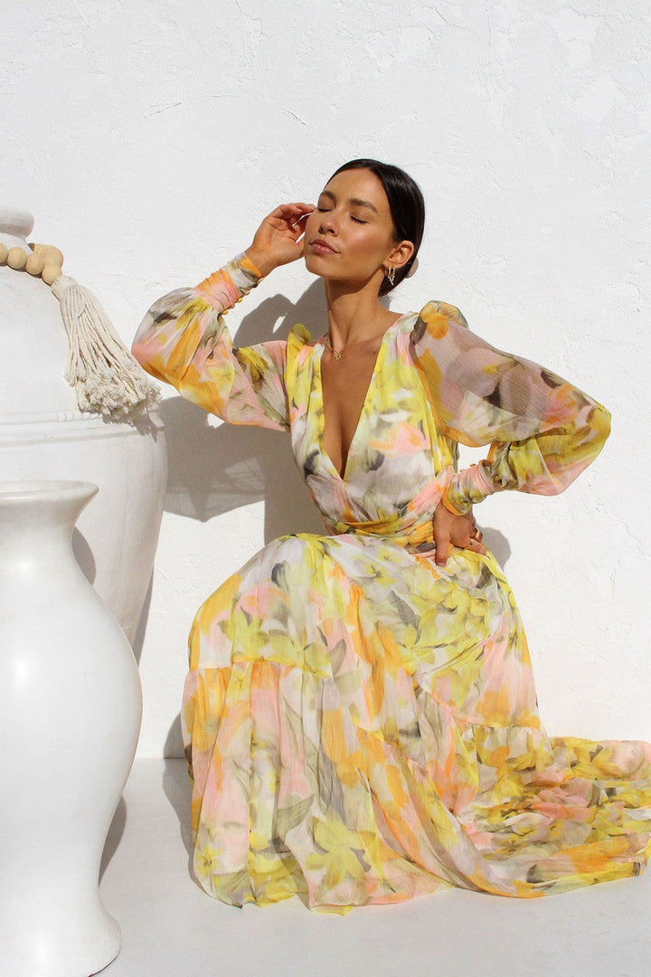 Levoire | Robe Portefeuille À Fleurs Pour Femmes