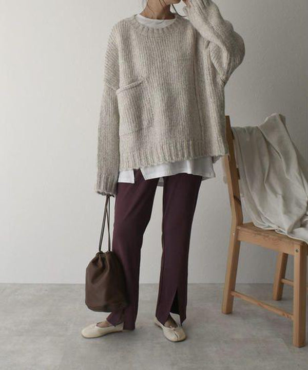 Levoire | Bergroer Pull En Maille Avec Poche