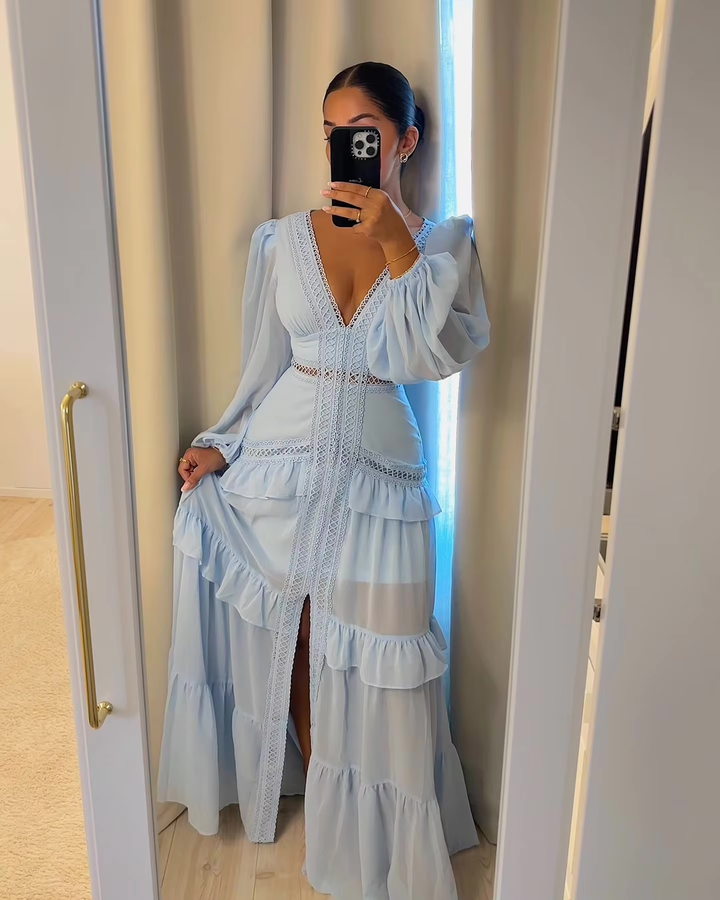 Levoire | Robe Maxi À Manches Longues Finie