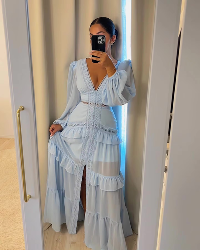 Levoire | Robe Maxi À Manches Longues Finie