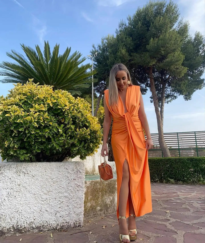 Levoire | Dyp Robe Sans Manches V Profond Tendance Longue