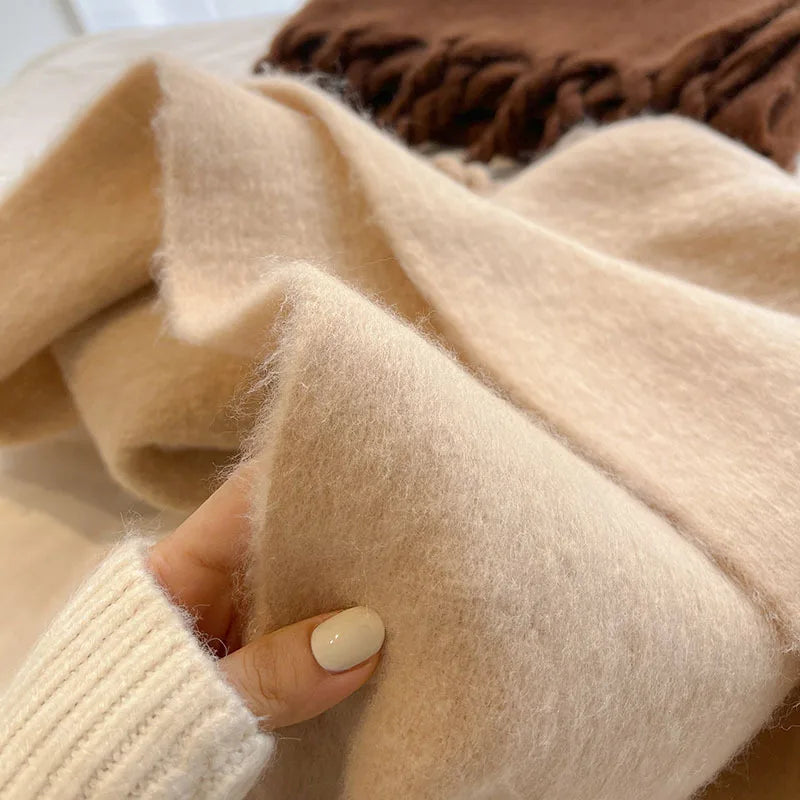Levoire | Écharpe De Luxe En Cachemire Pour Femme Avec Franges