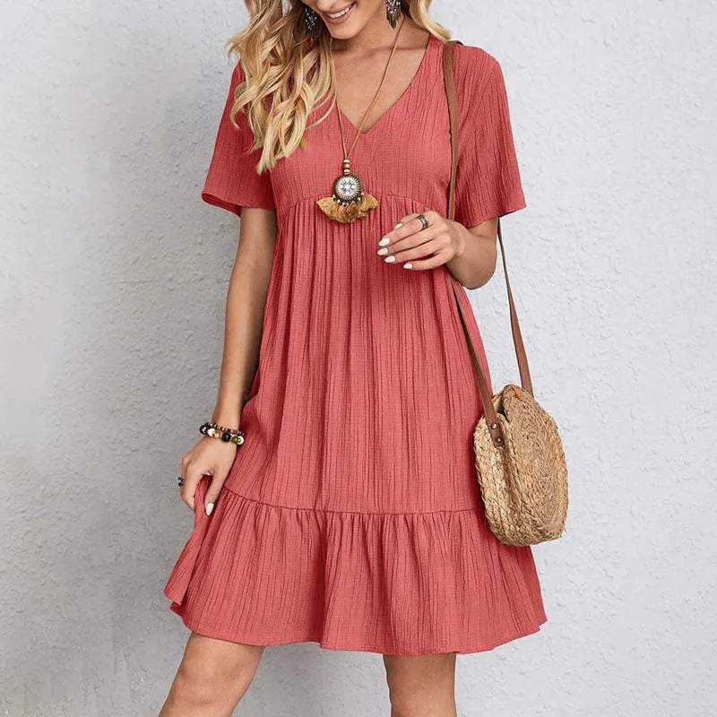 Levoire | Rento V-Découpe Mini Robe Rot