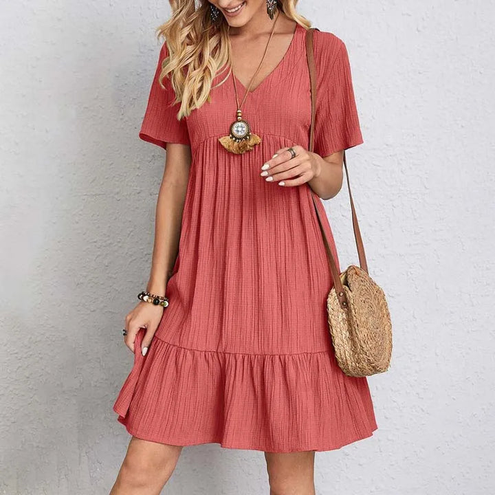 Levoire | Rento V-Découpe Mini Robe Rot