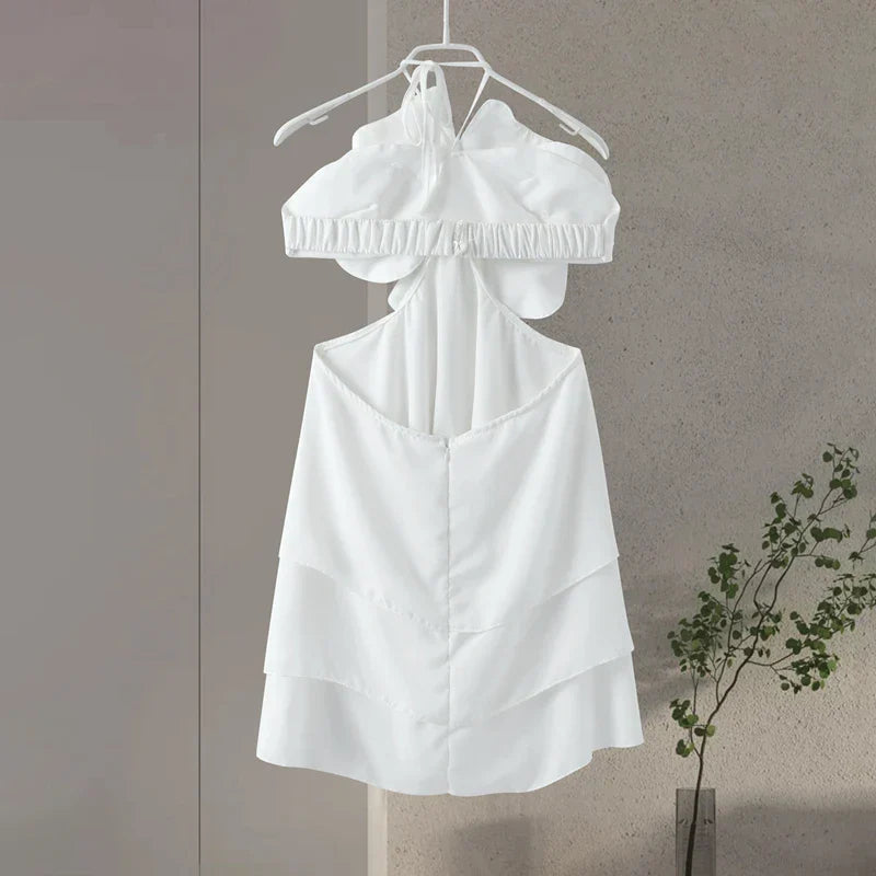 Levoire | Robe Mini Sans Manches Dos Nu Imprimé Floral