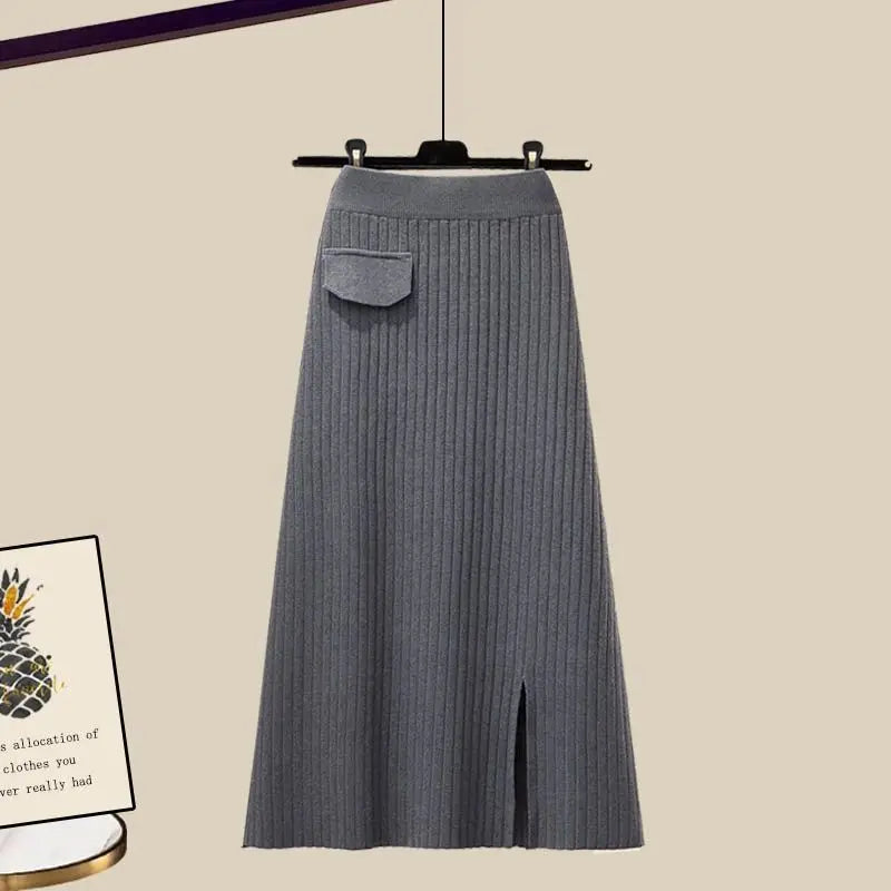 Levoire | Ensemble Tricot Jupe grise