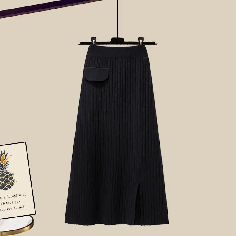 Levoire | Tenue Tricotée À La Mode Jupe noire
