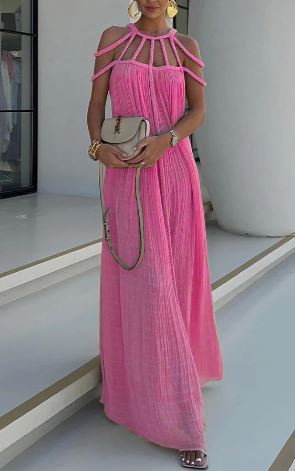 Levoire | Robe Maxi Moderne Rosa Une taille