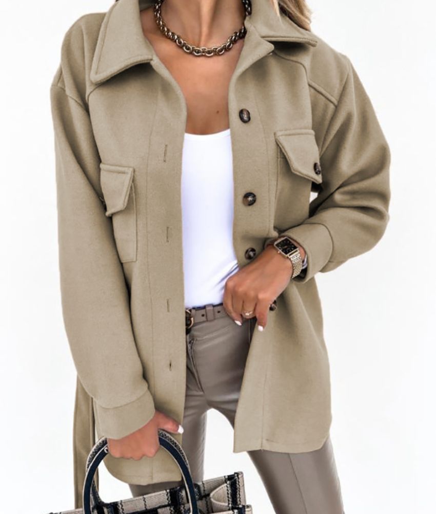 Levoire | Veste De Printemps Élégante Abena Olivier Meurtre