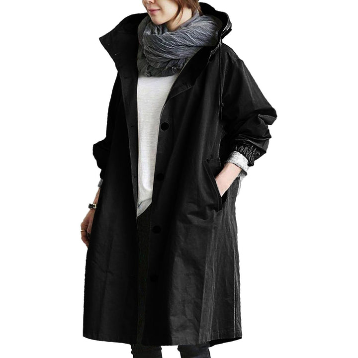 Levoire | Manteau de pluie long pour femmes Noir