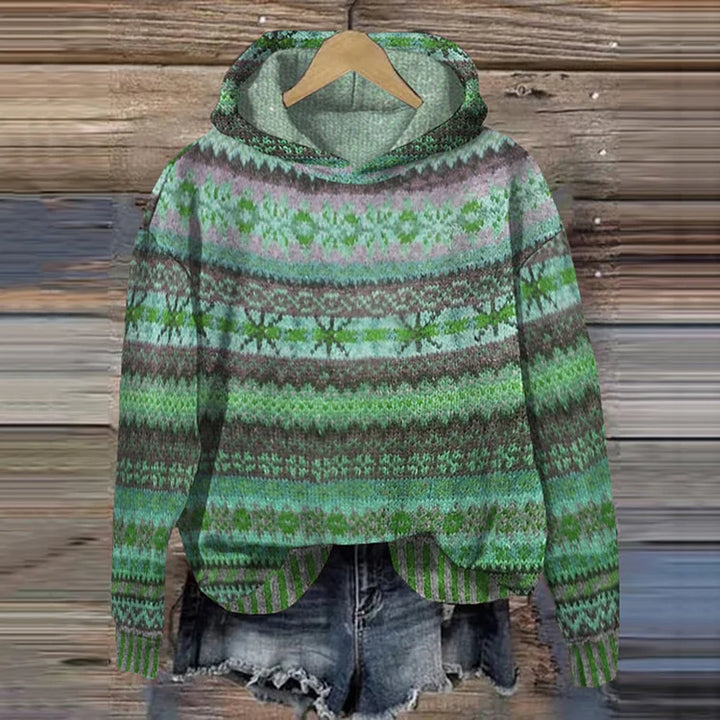 Levoire | Pull À Capuche Rétro Vert