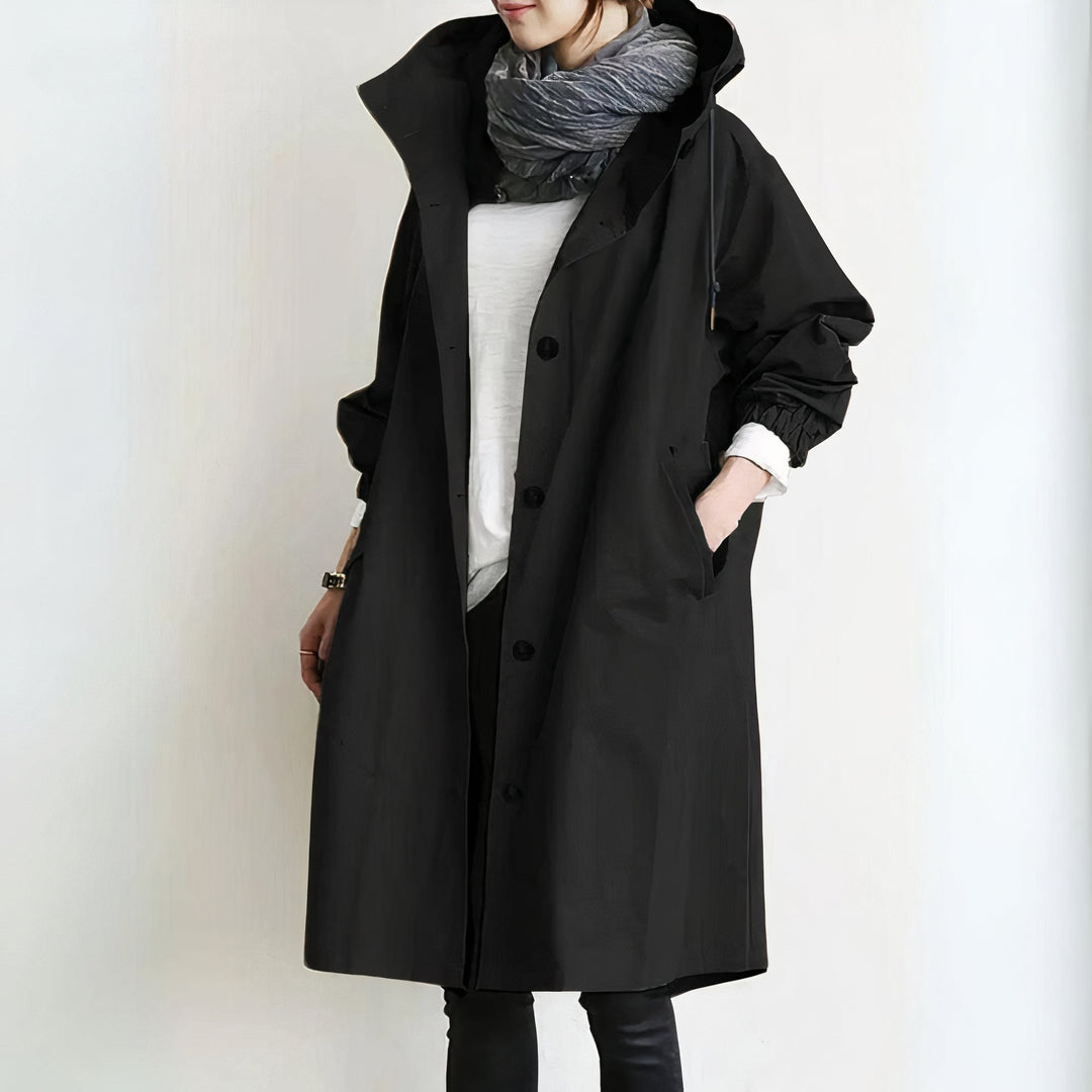 Levoire | Trench-Coat Résistant Au Vent Et À L'Eau Noir