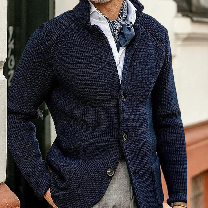 Levoire | Cardigan, Avec Motif En Losange Bleu