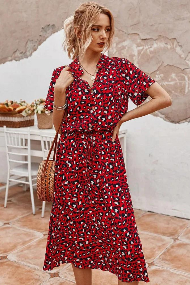 Levoire | Robe Inspirée Par Le Vintage Pour Le Style Rétro Rot