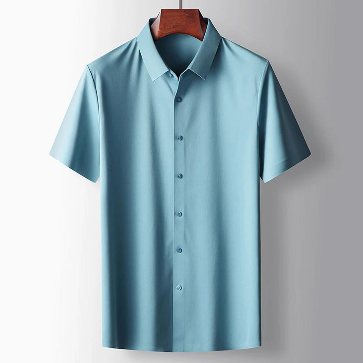 Levoire | Chemise en soie décontractée Bleu clair