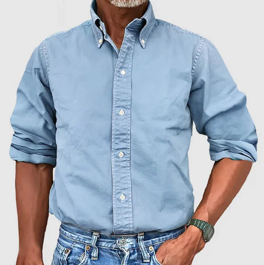 Levoire | Manteau en duvet à boutons à manches retroussées Bleu clair