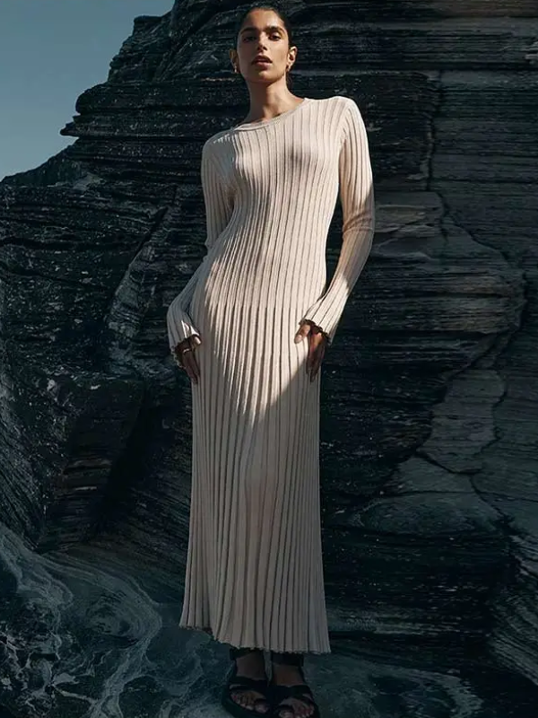 Levoire | Robe Maxi Tricotée Ajustée & Flatteuse