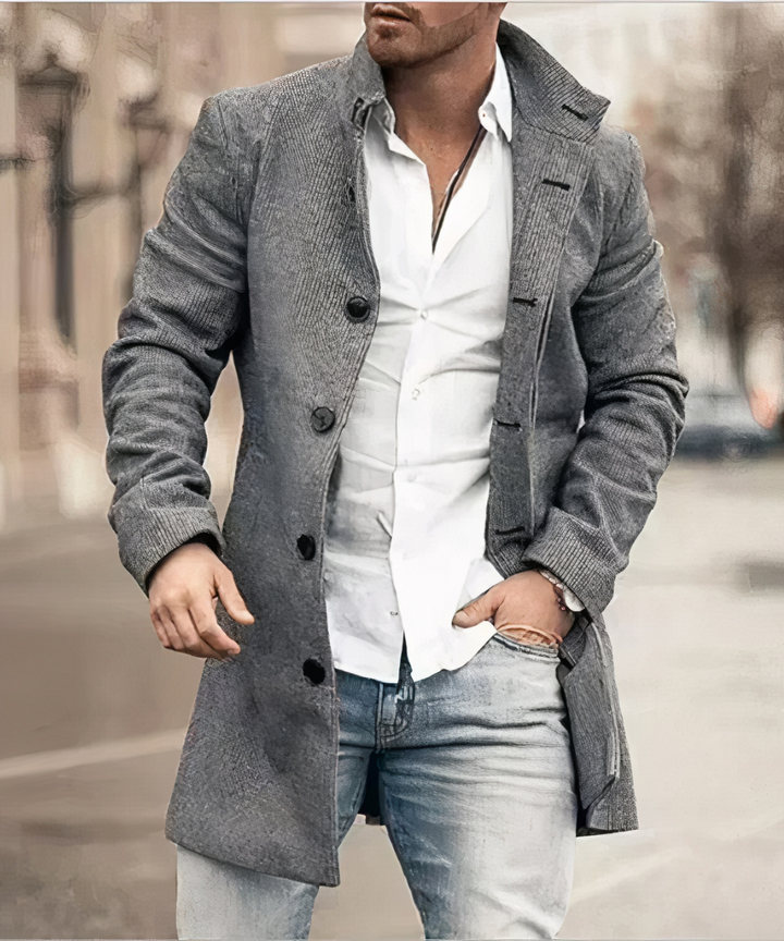Levoire | Trench-Coat Avec Une Touche Moderne Pour Hommes Gris
