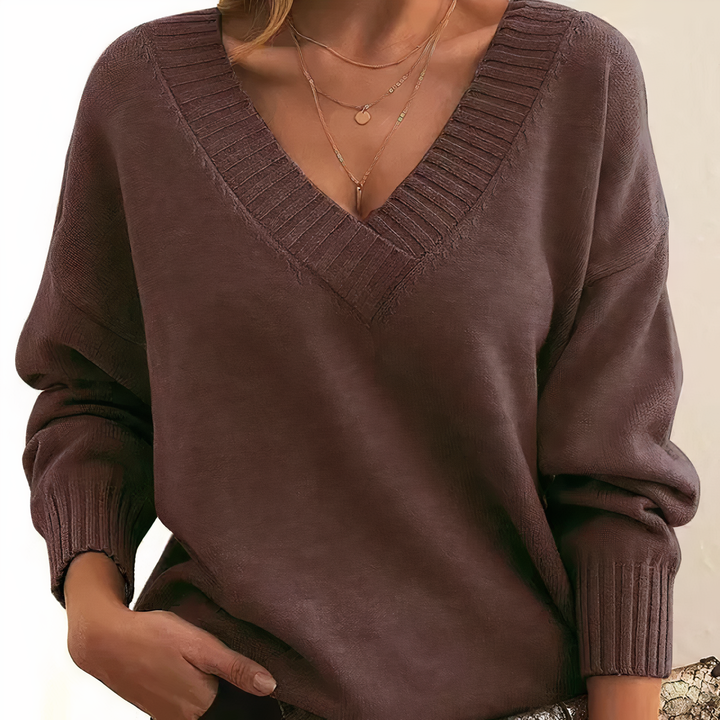 Levoire | Luxe Cachemire Pull Castanho