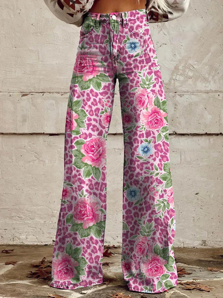 Levoire | Jean Vintage Pour Femmes Rosa Fleur