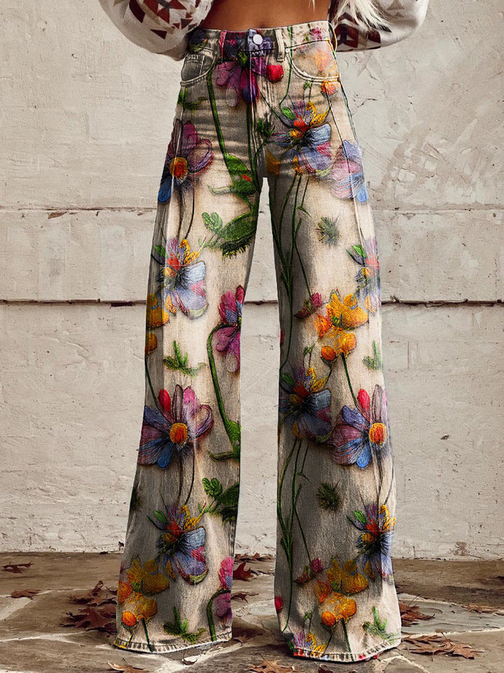 Levoire | Jean Vintage Pour Femmes Fleurs