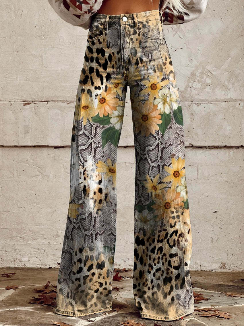 Levoire | Pantalon Ample Coloré Pour Femme Léopards