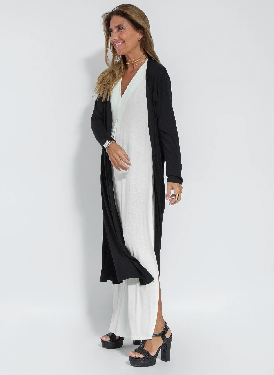 Levoire | Robe Longue & Série Gilet Robe noire + gilet noir