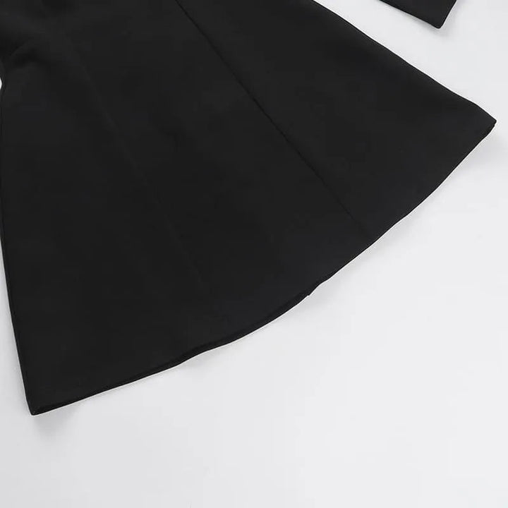 Levoire | Robe à manches longues avec col carré, Slim Fit