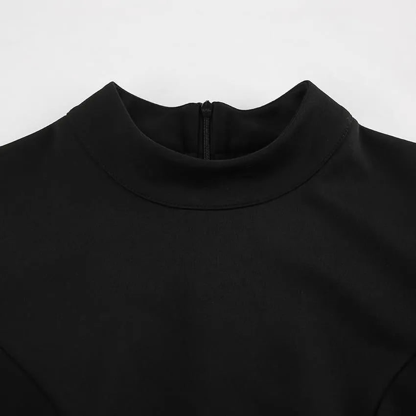 Levoire | Robe femmes avec volants et col haut
