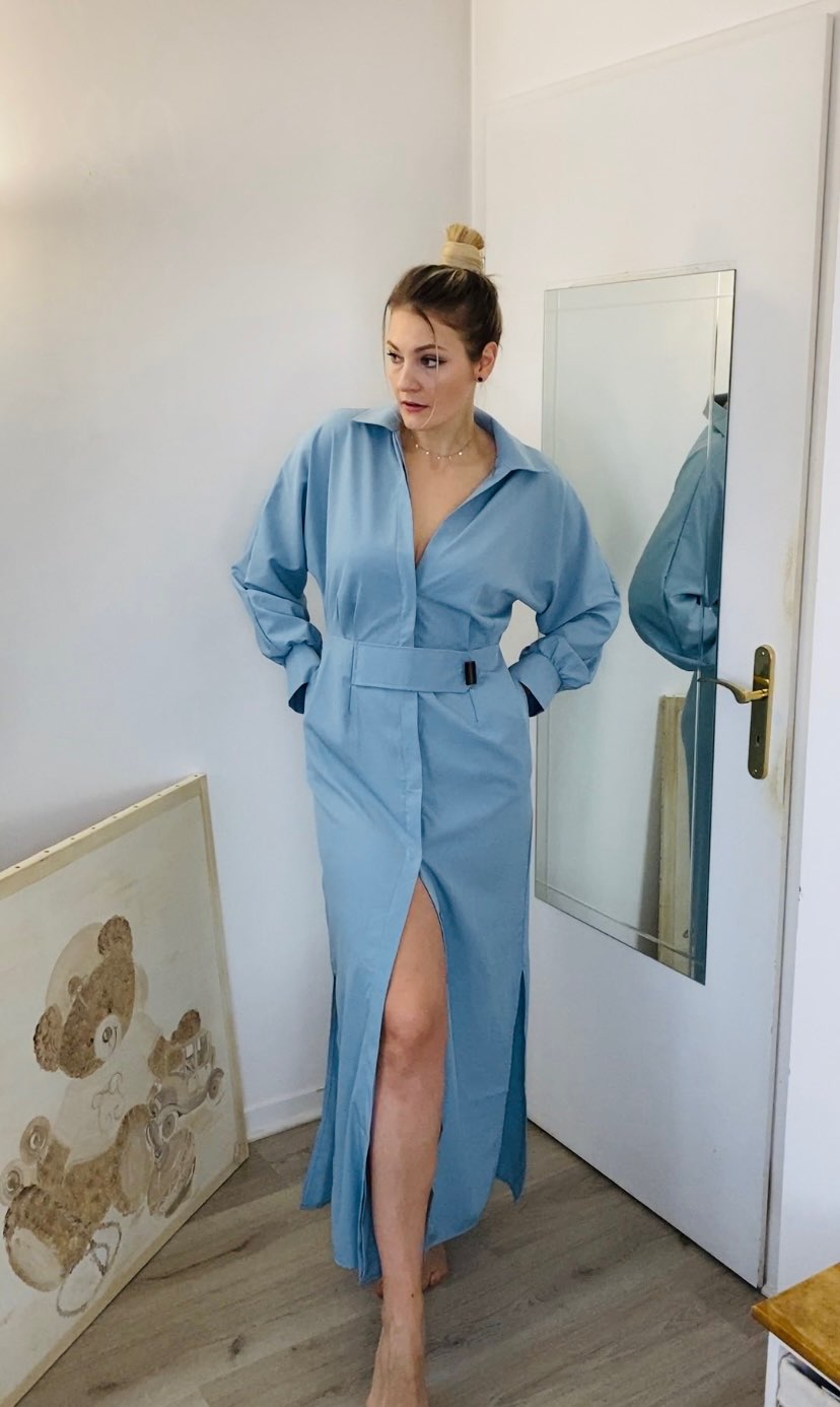 Levoire | Napper Opp Manches Longues V-Cou Maxi Robe